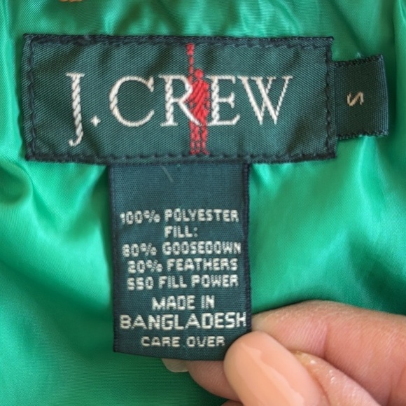 J Crew vintage men’s puffer vest 550 fill power, goose down feathers, size small - Picture 5 of 14